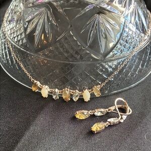 Anne Klein Gold and Cream Necklace Set